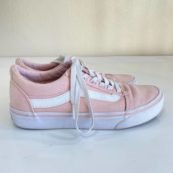 Vans Off The Wall Women's Size 7 Skateboarding Athletic Shoes Light Pink Lace Up - Picture 2 of 11